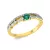 Yellowgold / Whitegold Emerald Ring