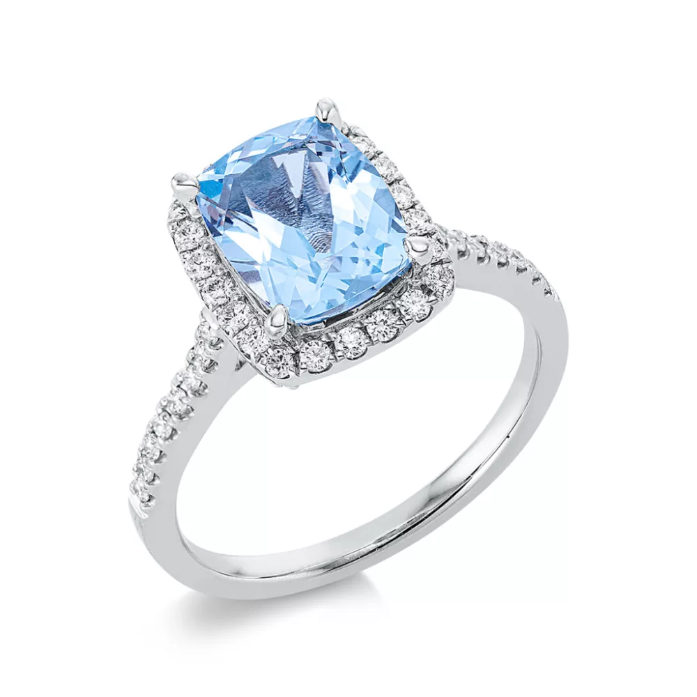 Whitegold Topaz Ring