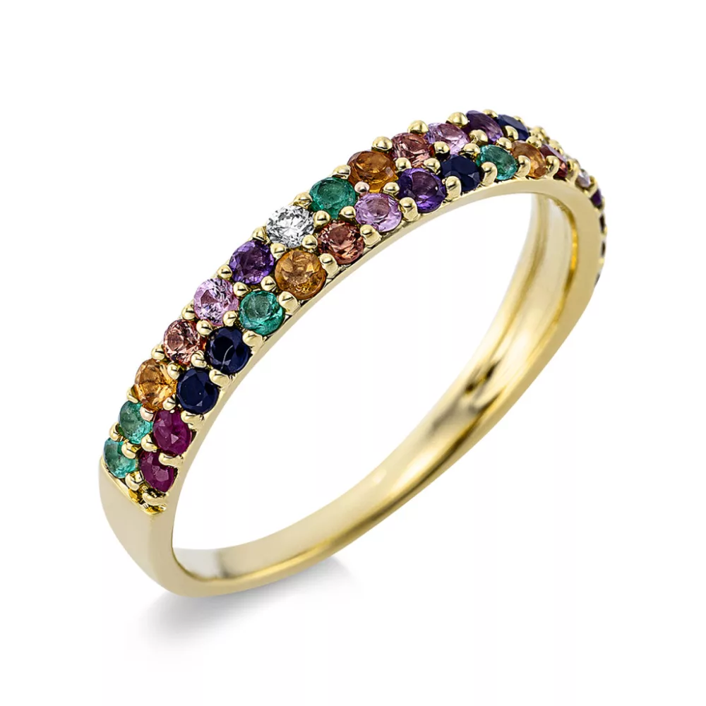 Yellowgold Multicolor Ring