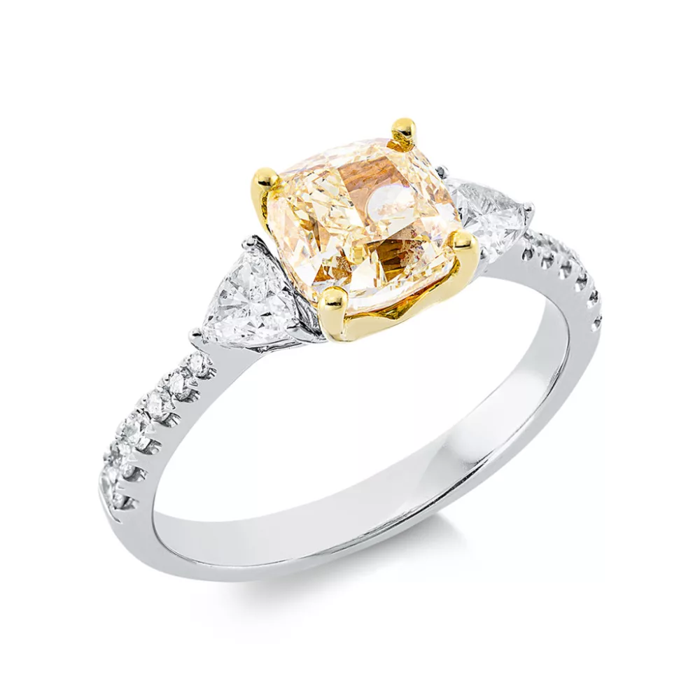Whitegold / Yellowgold Diamond Ring