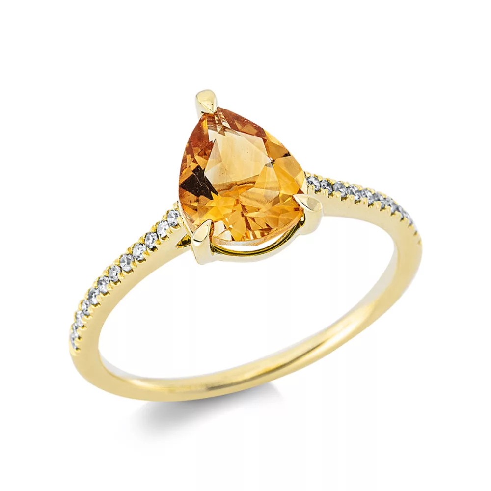 Yellowgold Citrine Ring