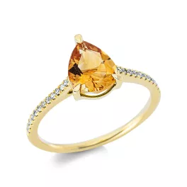 Yellowgold Citrine Ring