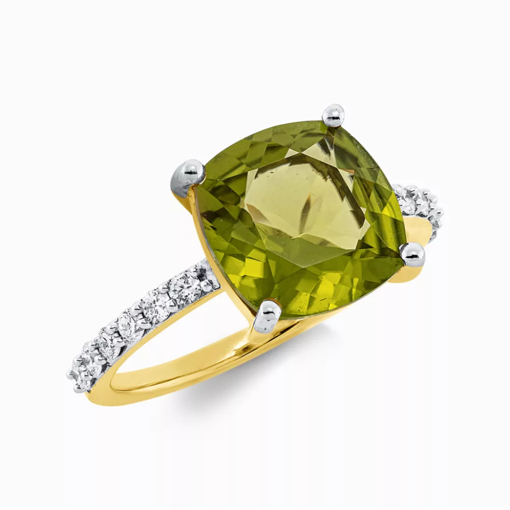 Yellowgold Peridot Ring