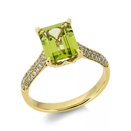 Yellowgold Peridot Ring