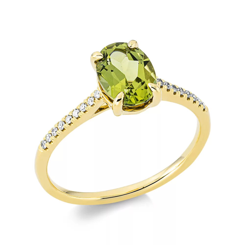 Yellowgold Peridot Ring