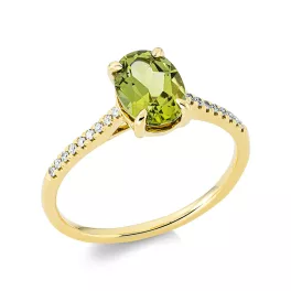 Yellowgold Peridot Ring