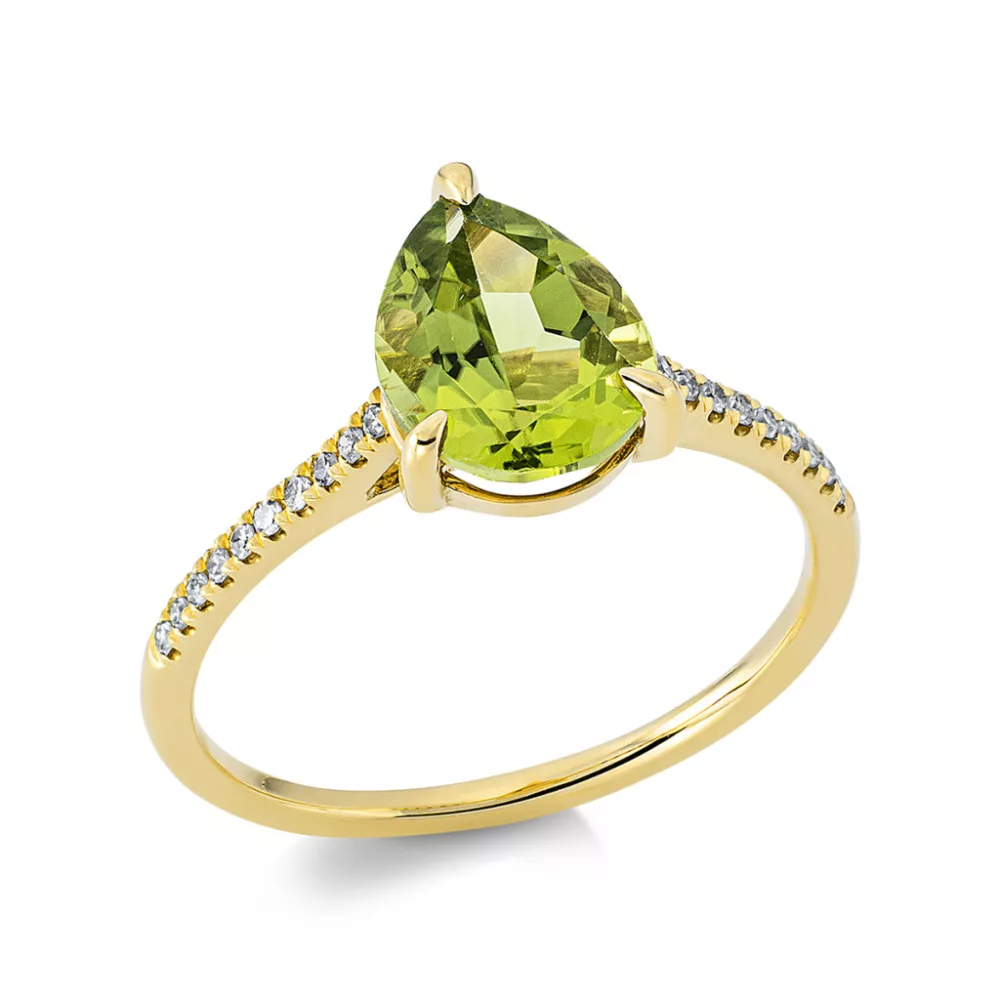 Yellowgold Peridot Ring