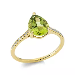 Yellowgold Peridot Ring