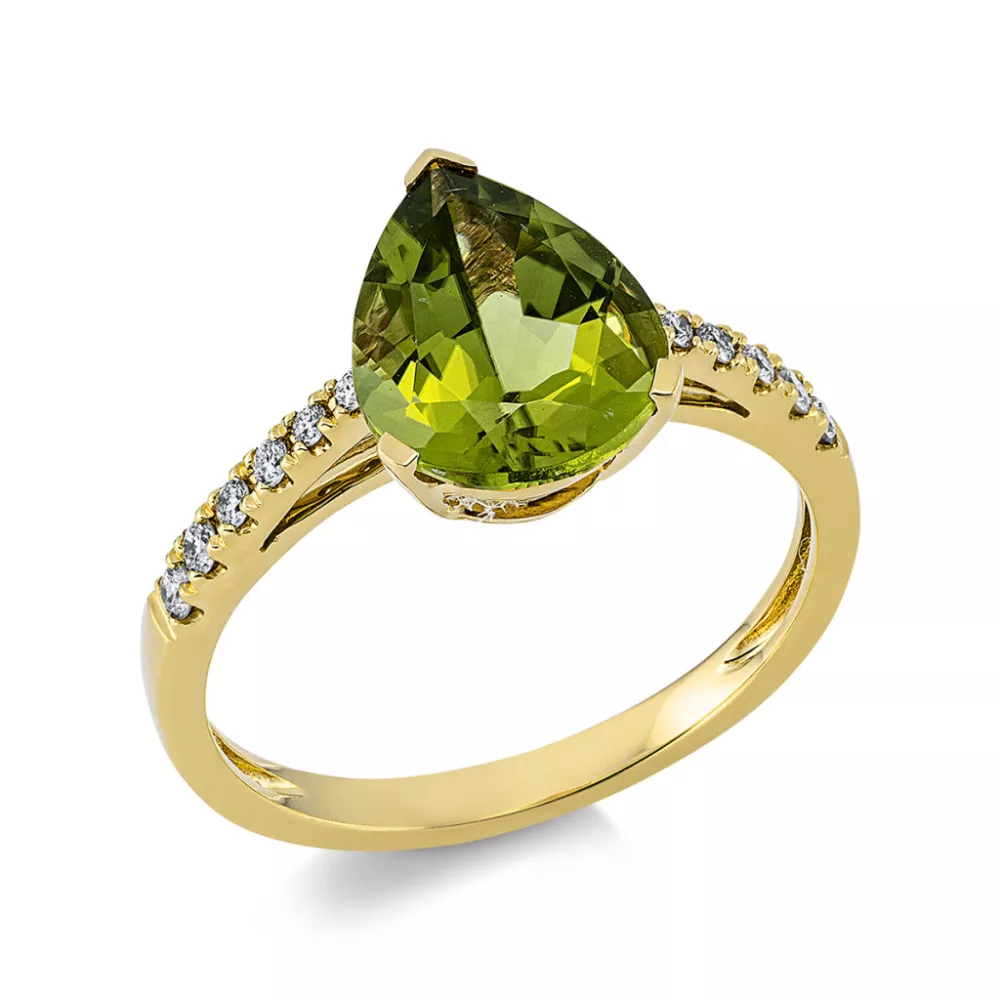Yellowgold Peridot Ring