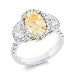 Whitegold / Yellowgold Diamond Ring