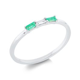 Fehérarany Smaragd Gyűrű