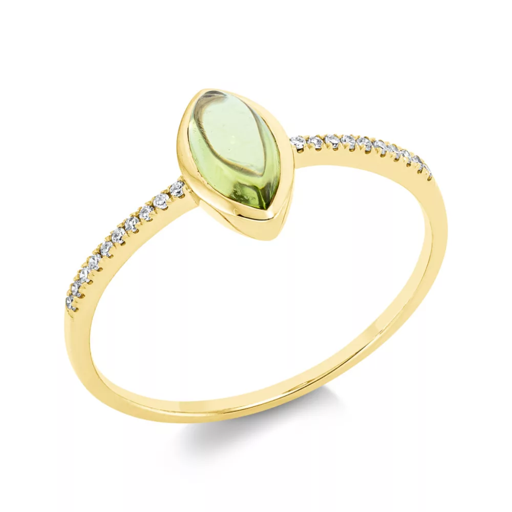 Yellowgold Peridot Ring