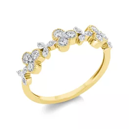 Yellowgold / Whitegold Diamond Ring