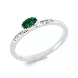 Whitegold Emerald Ring