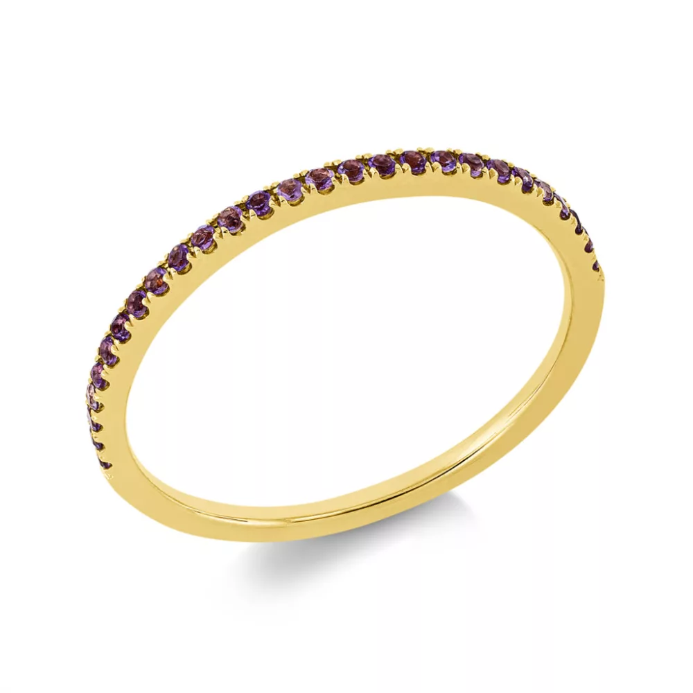 Yellowgold Amethyst Ring
