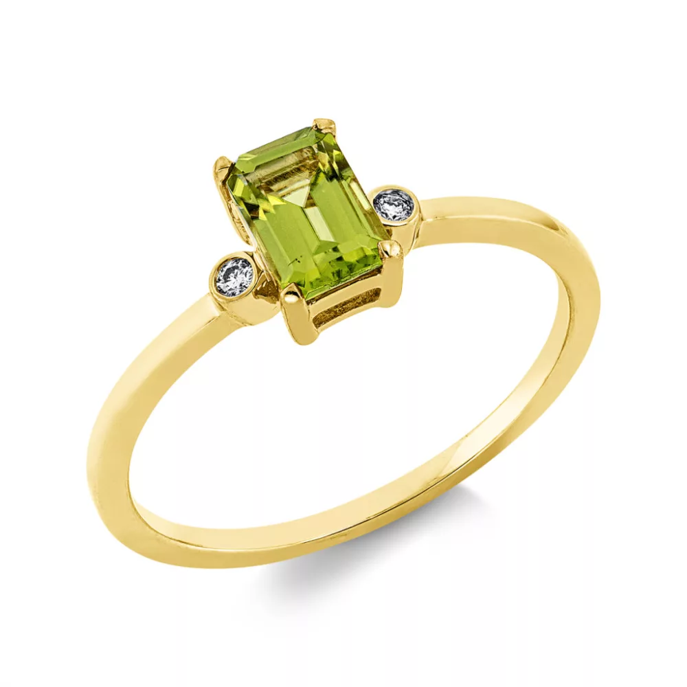 Yellowgold Peridot Ring