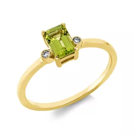 Yellowgold Peridot Ring