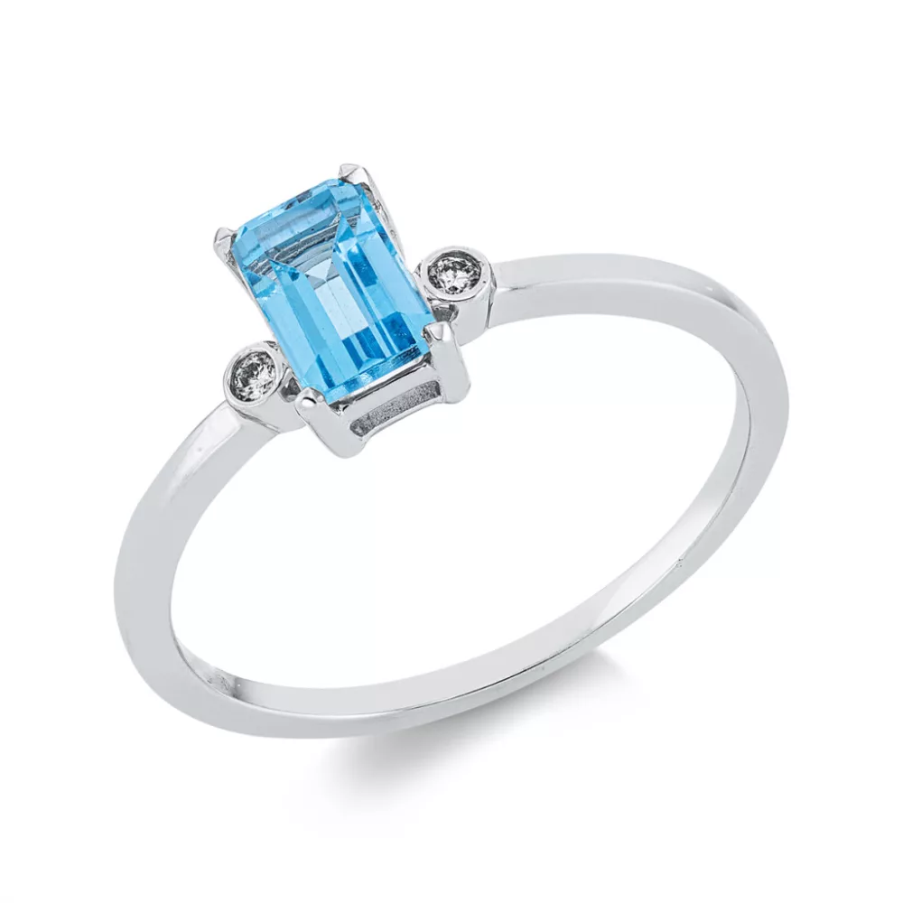 Fehérarany Topáz Gyűrű