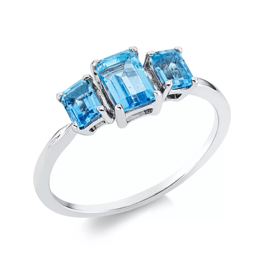 Fehérarany Topáz Gyűrű