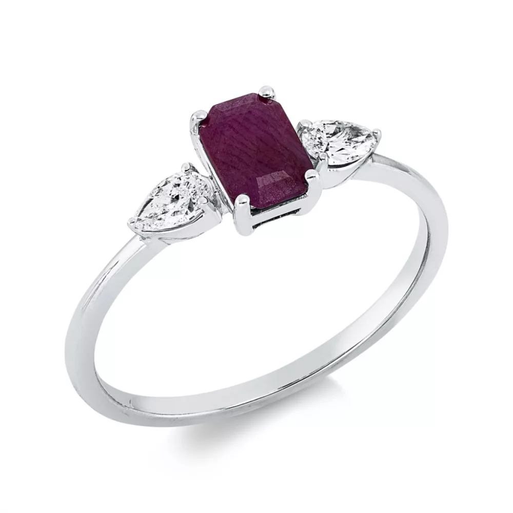 Fehérarany Rubin Gyűrű