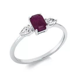 Fehérarany Rubin Gyűrű