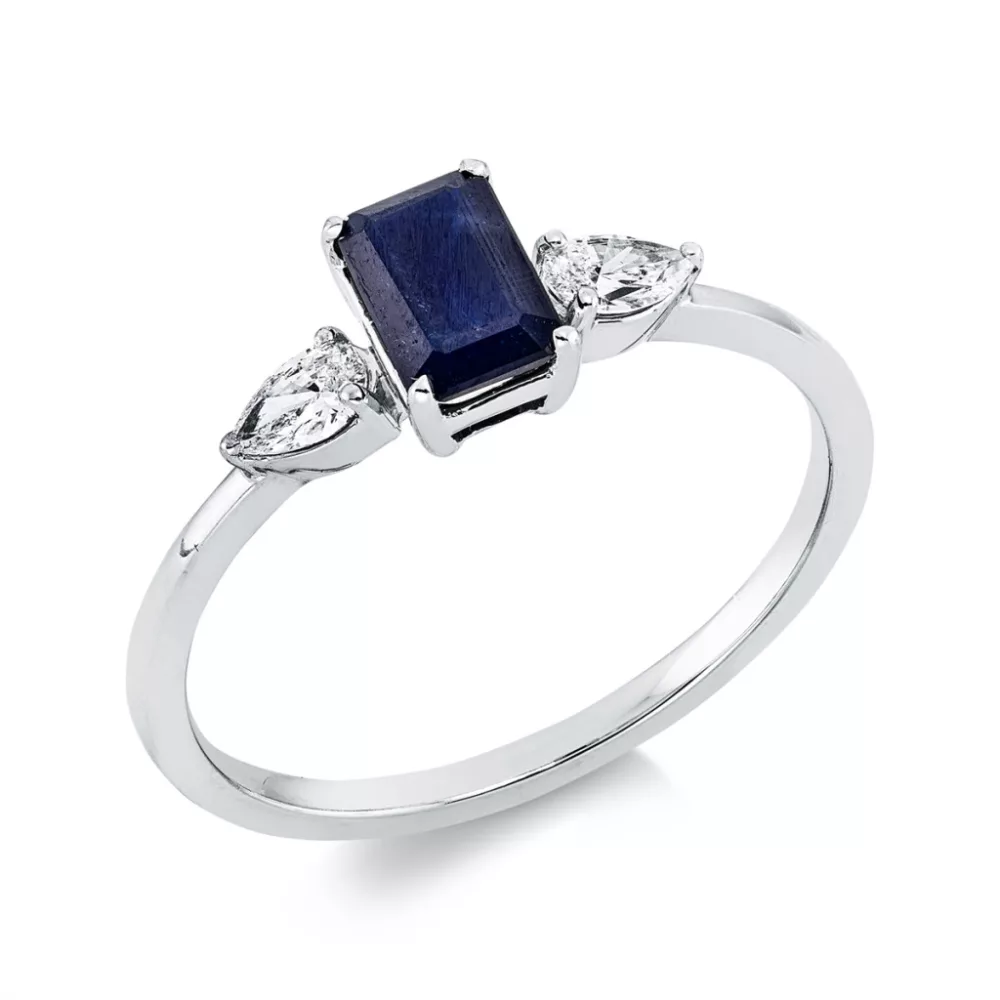 Fehérarany Zafír Gyűrű