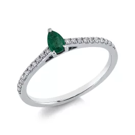 Whitegold Emerald Ring
