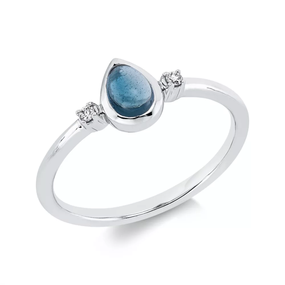 Fehérarany Topáz Gyűrű