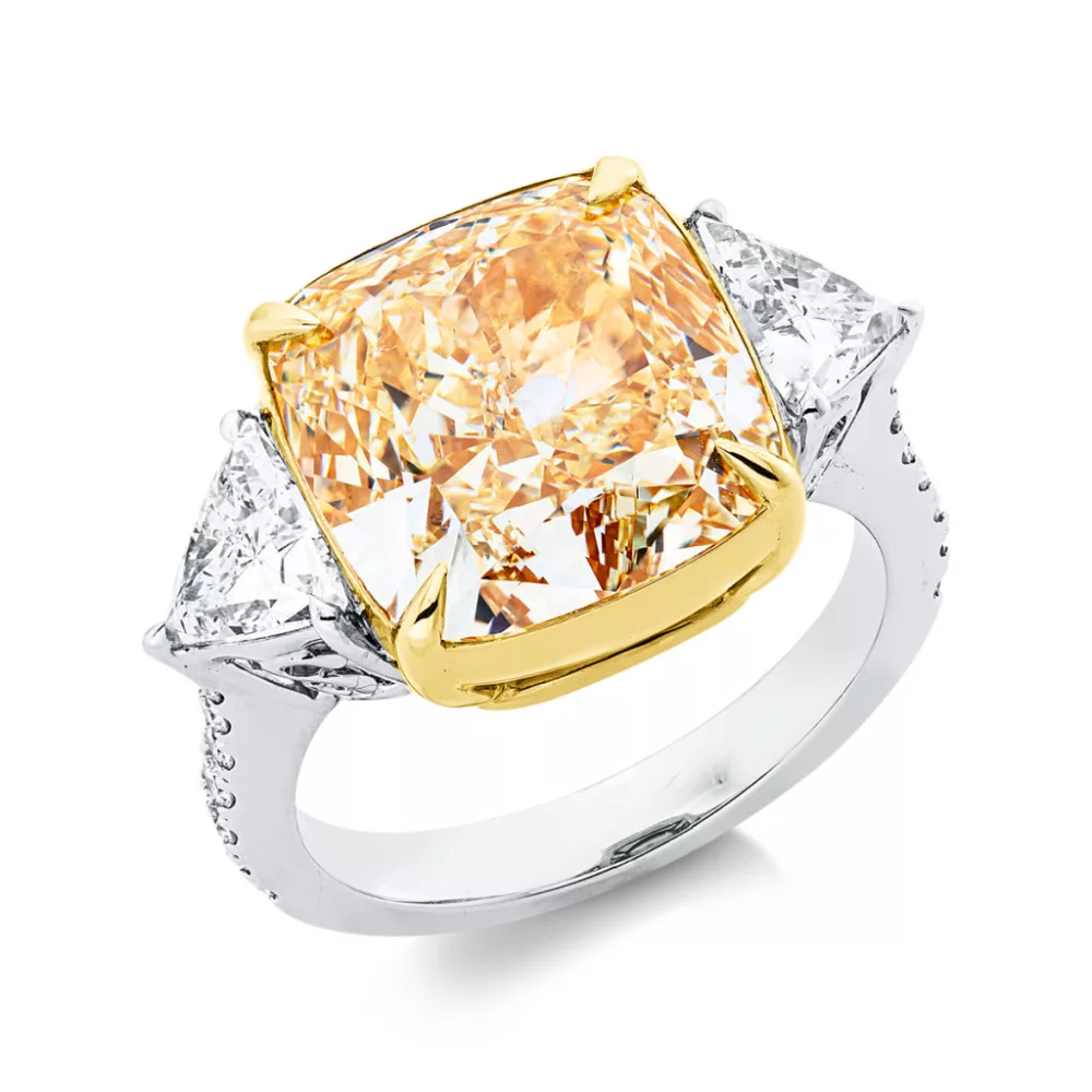 Whitegold / Yellowgold Diamond Ring