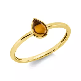 Sárga arany Citrin Gyűrű