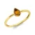 Sárga arany Citrin Gyűrű