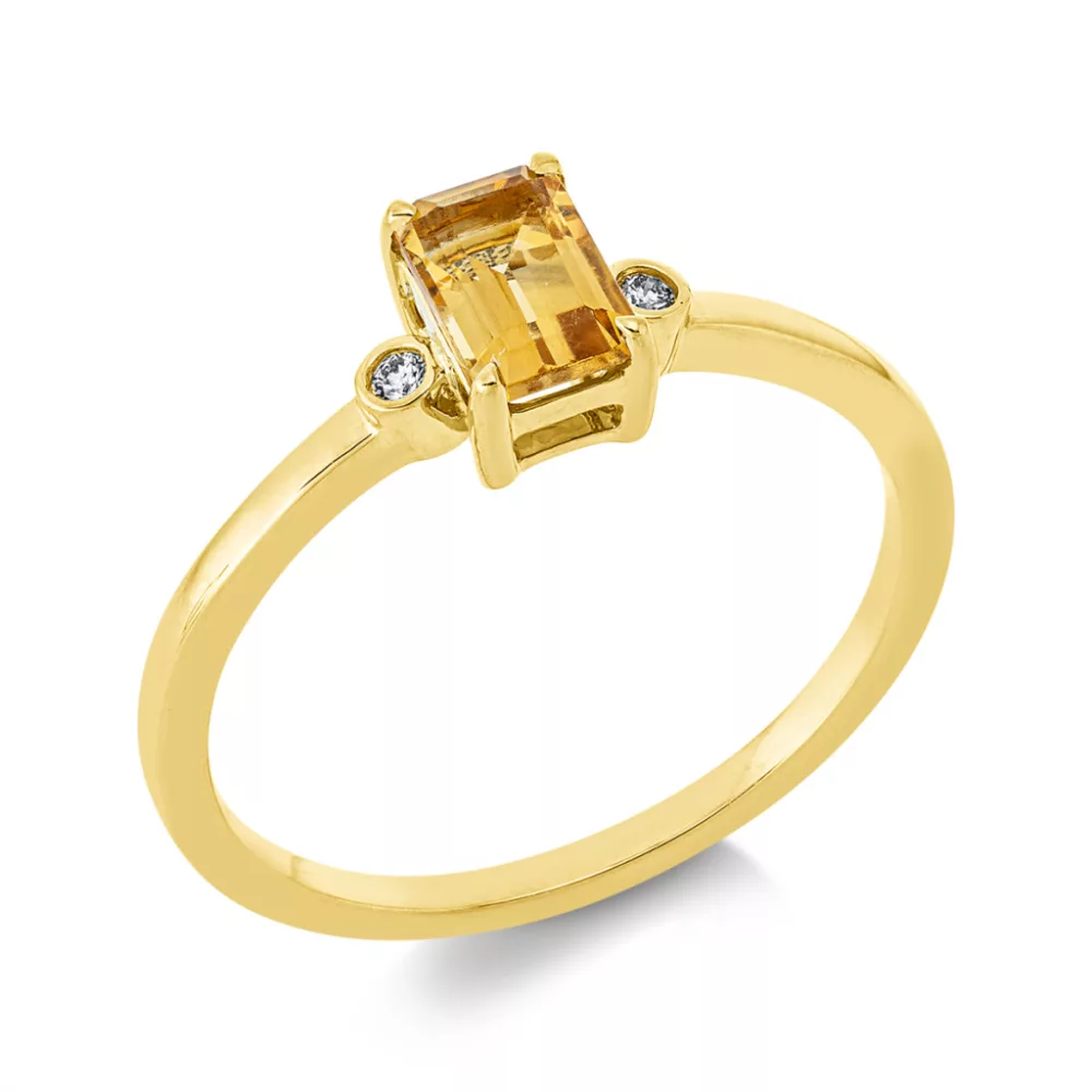 Yellowgold Citrine Ring