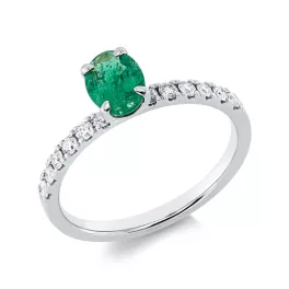 Whitegold Emerald Ring
