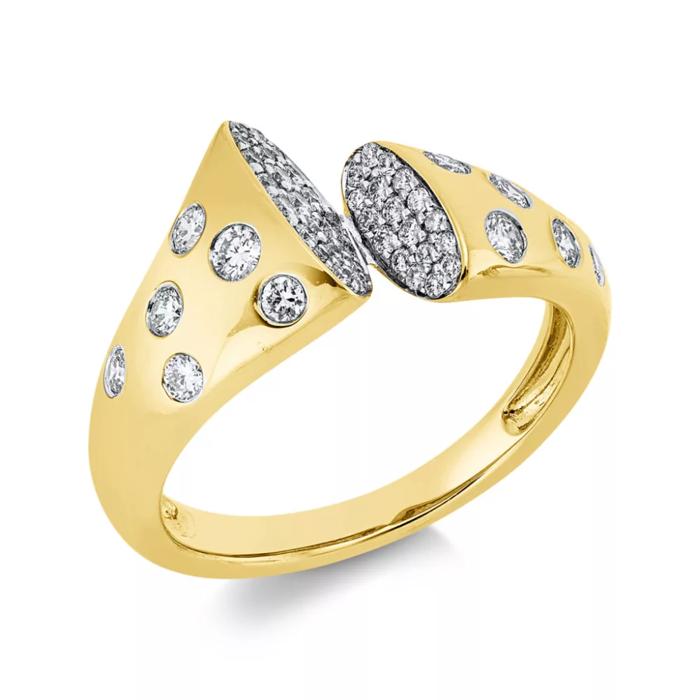 Yellowgold / Whitegold Diamond Ring