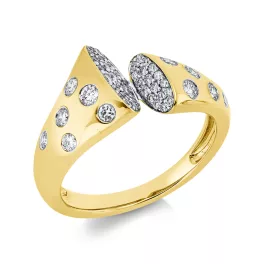 Yellowgold / Whitegold Diamond Ring