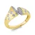 Yellowgold / Whitegold Diamond Ring
