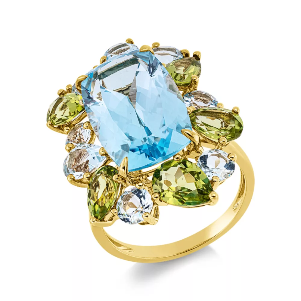 Yellowgold Peridot Ring