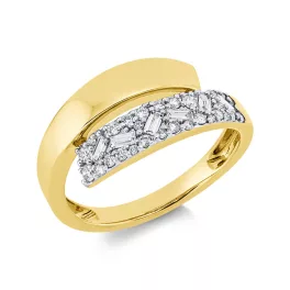 Yellowgold / Whitegold Diamond Ring