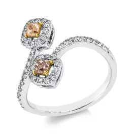 Whitegold / Yellowgold Diamond Ring
