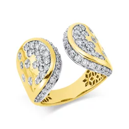 Yellowgold / Whitegold Diamond Ring