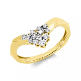 Yellowgold / Whitegold Diamond Ring