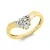 Yellowgold / Whitegold Diamond Ring