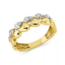 Yellowgold / Whitegold Diamond Ring