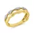 Yellowgold / Whitegold Diamond Ring