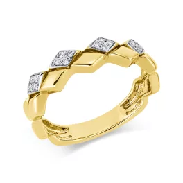 Yellowgold / Whitegold Diamond Ring
