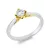 Whitegold / Yellowgold Diamond Ring