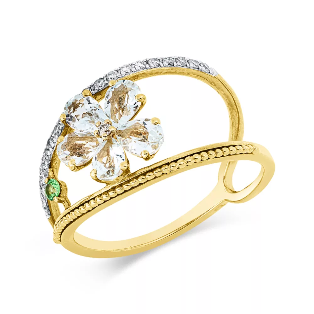 Yellowgold Tsavorite Ring
