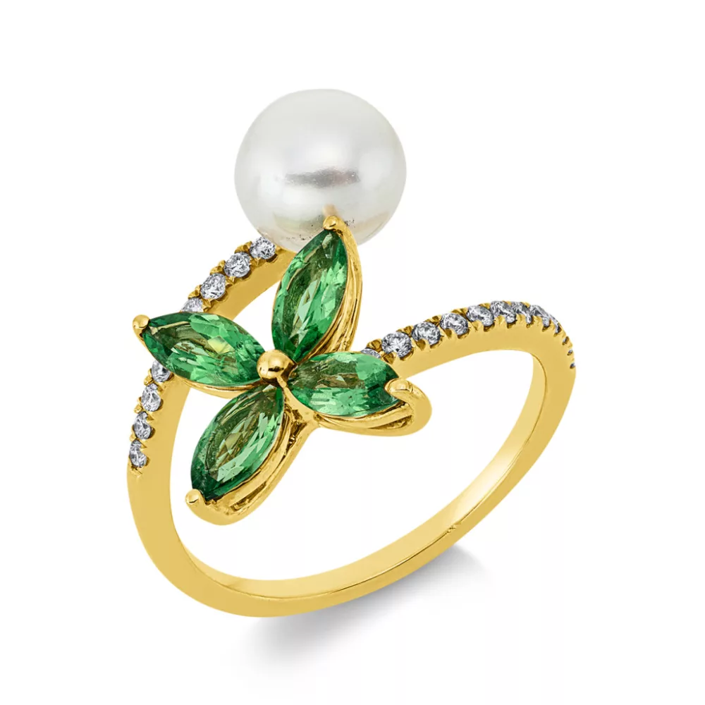 Yellowgold Tsavorite Ring