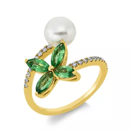 Yellowgold Tsavorite Ring