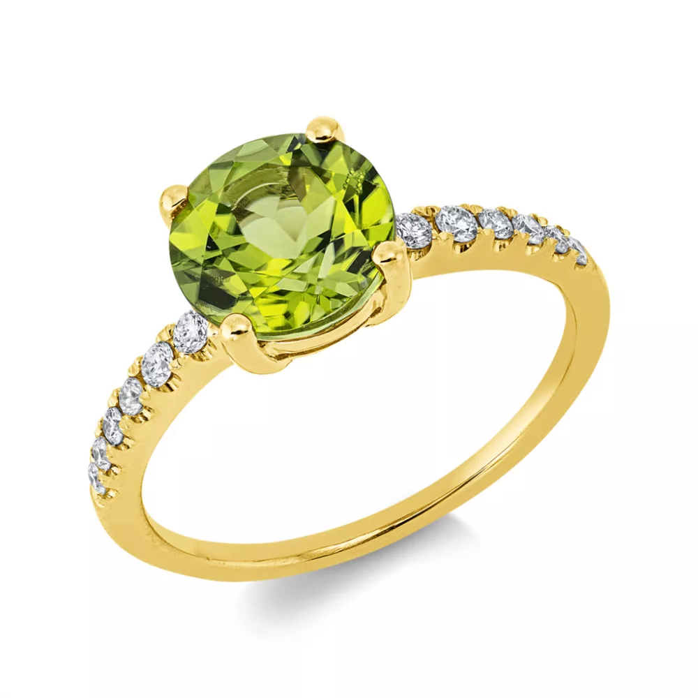 Yellowgold Peridot Ring